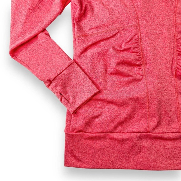 LL Bean Medium Jacket Cotton Blend Full Zip Pink Peach Women's Running Athletic - Picture 11 of 15